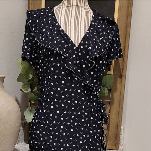 ChapsāprintāV-necklineāwrapādressāsizeāLarge - Picture 12 of 14